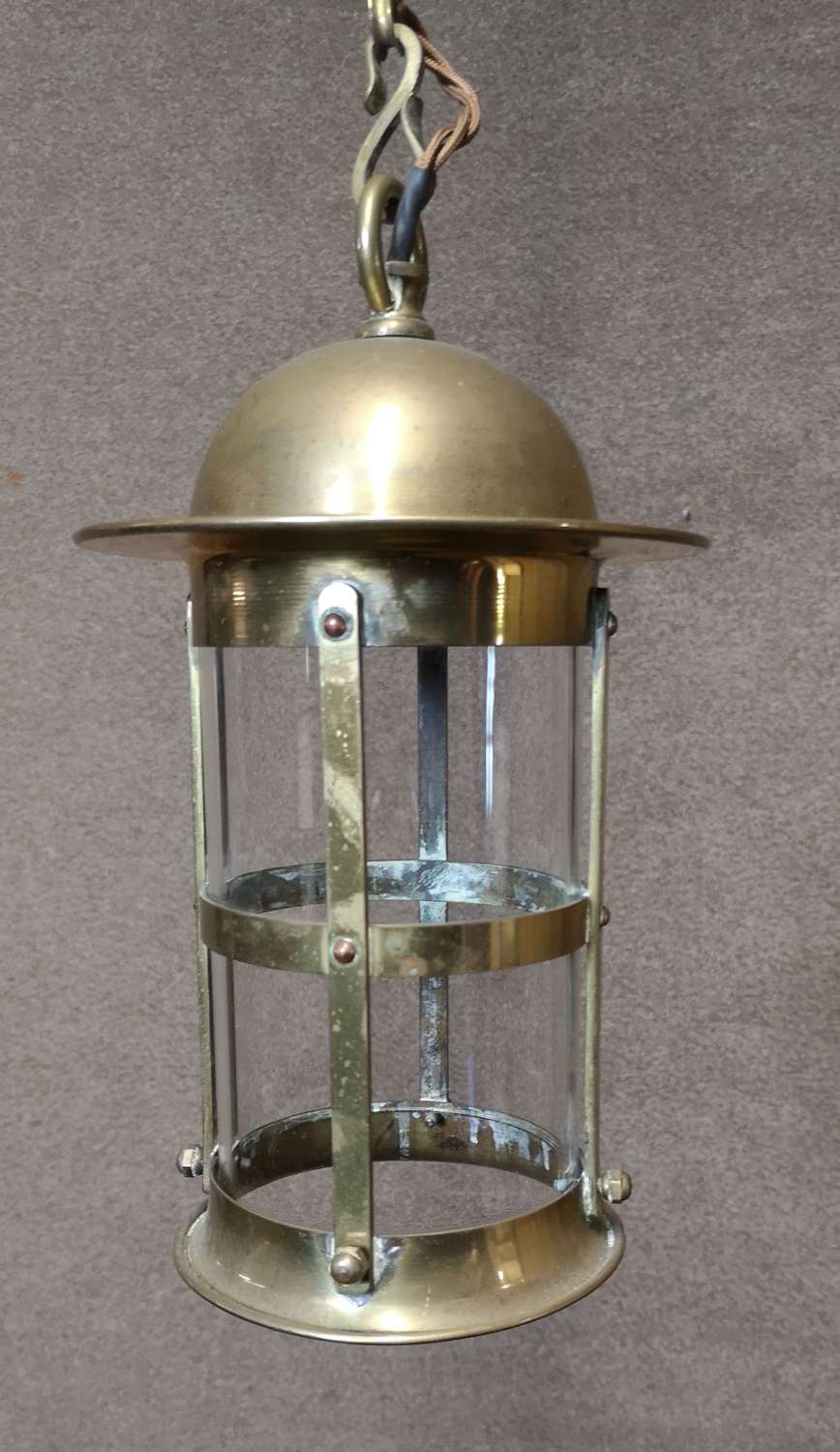 Early Twentieth Century Brass Hall Light / Pendant