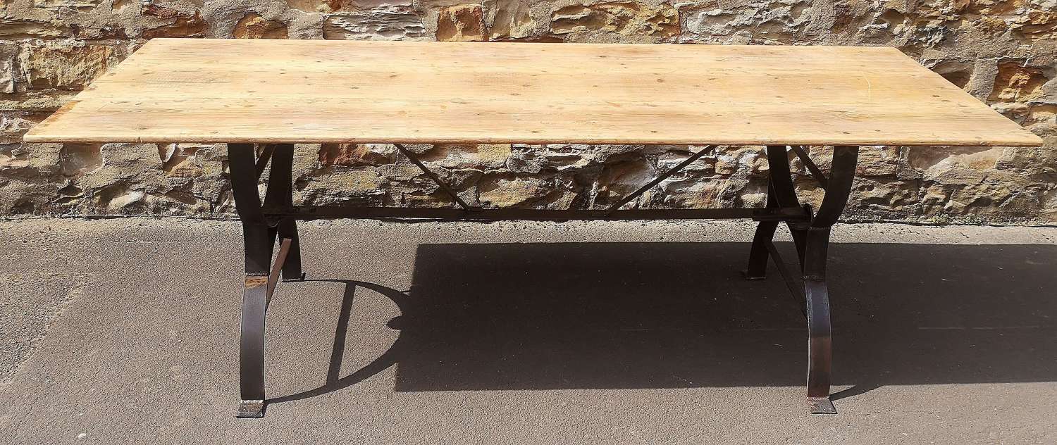 Large Reclaimed Rustic Pine Dining Table - 8 Seater