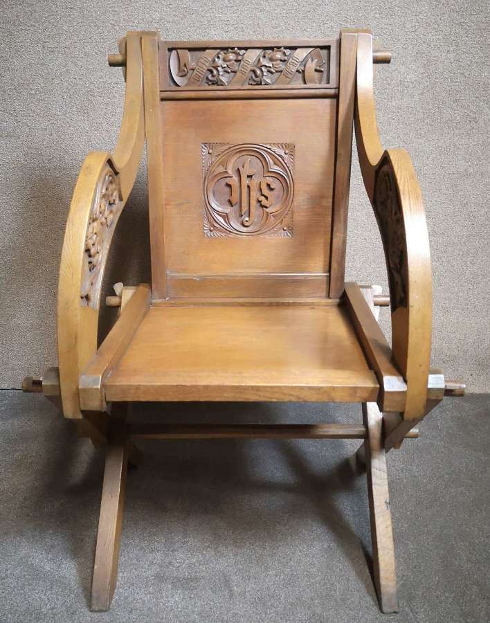 19th Century Oak Ecclesiastical - Glastonbury Chair