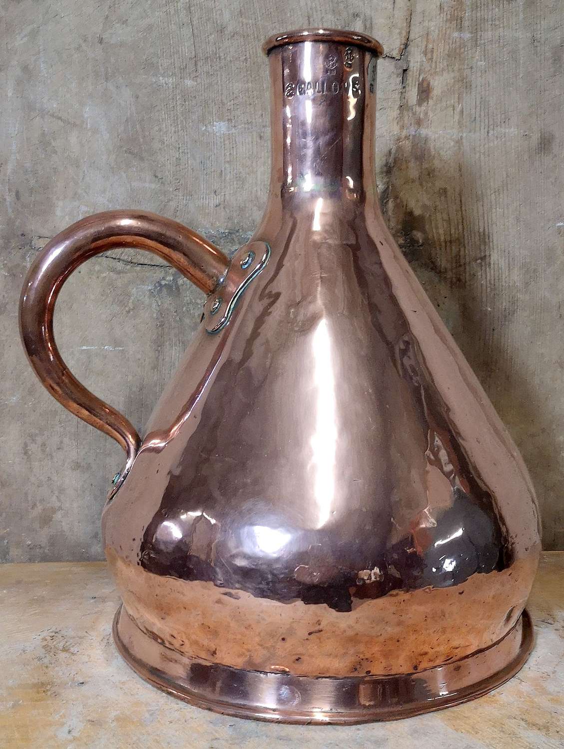 Antique Copper 2 Gallon Measure 