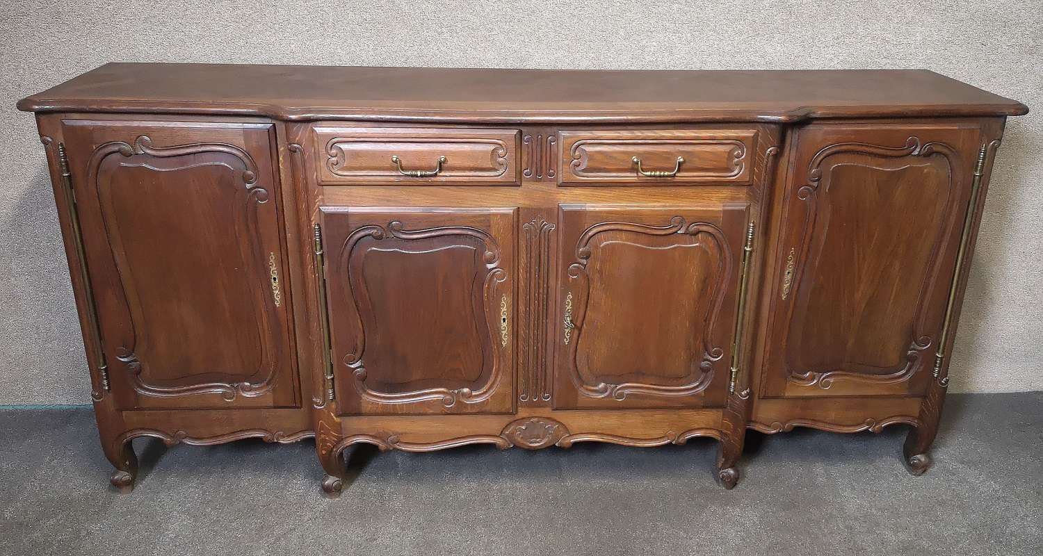 Large French Oak Provincial Sideboard Louis XV Style