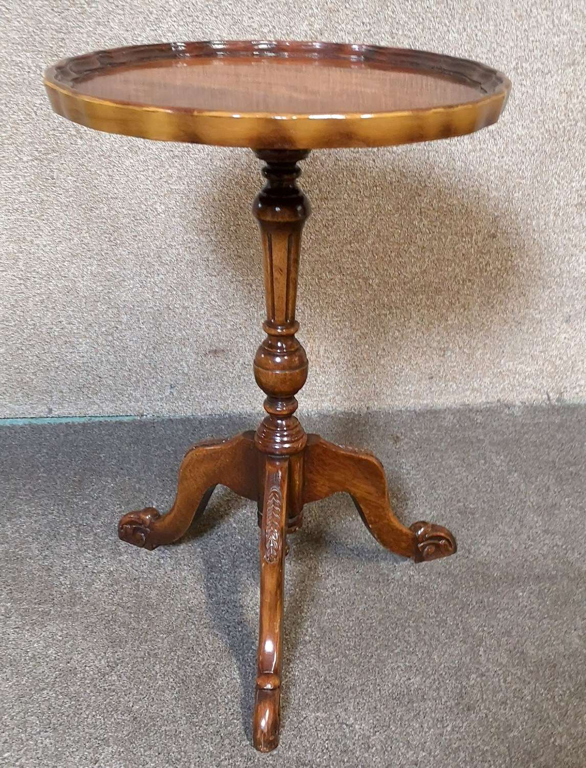 Reprodux Bevan Funnell Figured Mahogany Wine Table