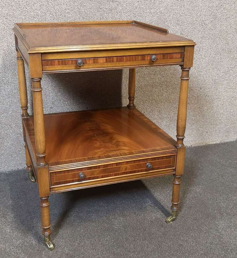 Inlaid Mahogany Side Table / Whatnot E.G. Hudson Worthing Sussex