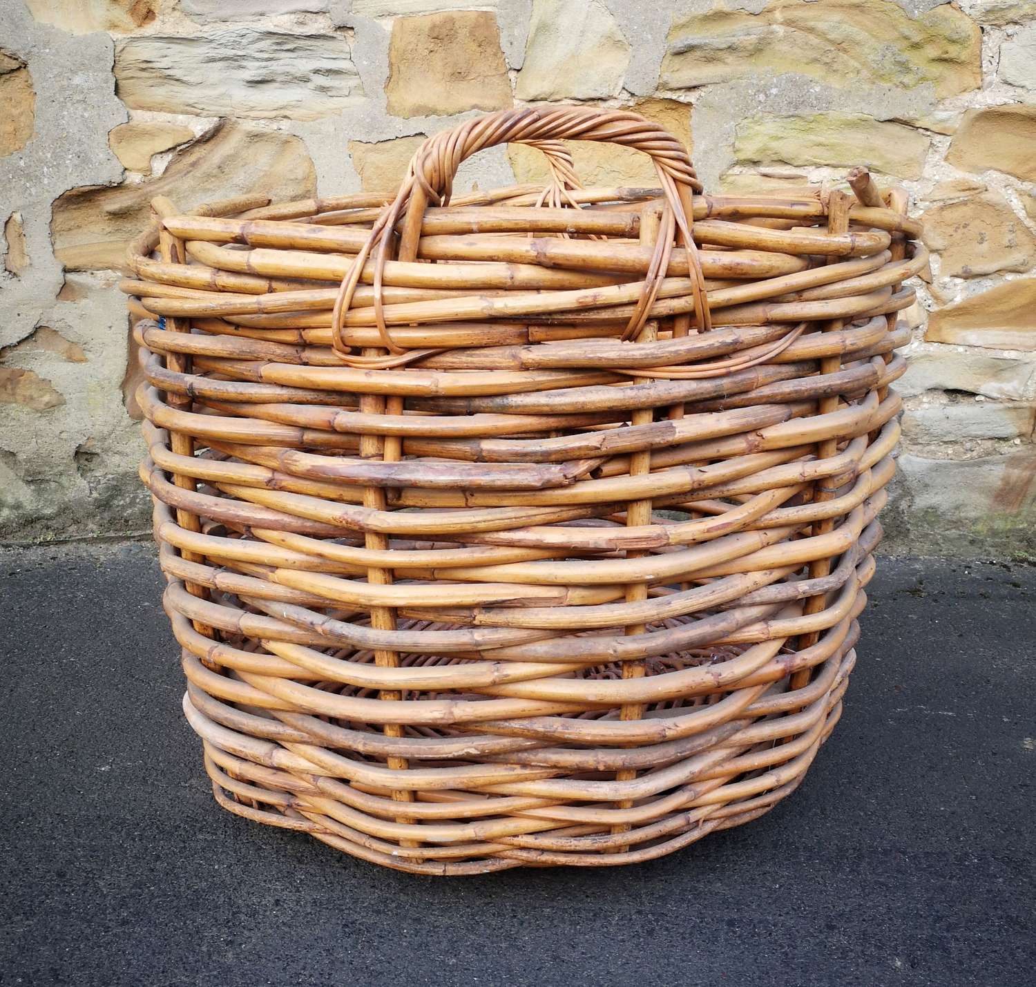 Large Country House Wicker Log Basket