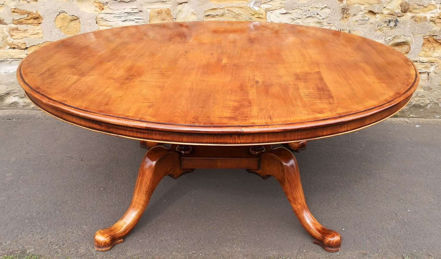 Simpsons of Norfolk Solid Cherry Wood Circular Dining Table - Seats Ei