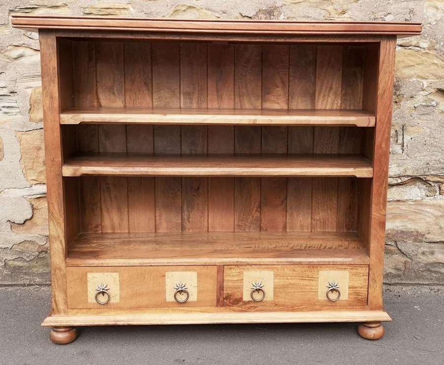 Barker and Stonehouse Fruitwood and Mango Open Bookcase - Flagstone Co