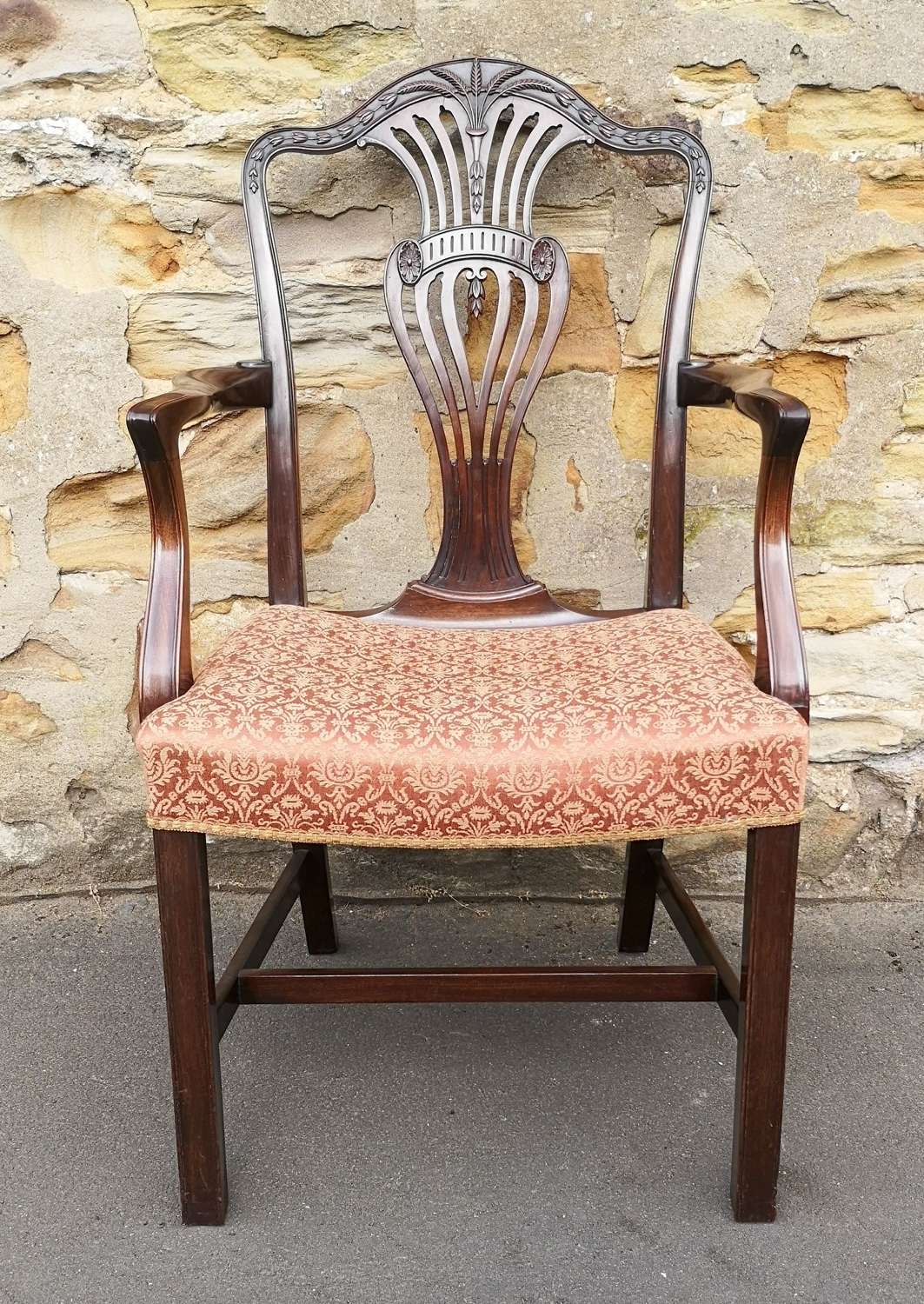 Mahogany Hepplewhite Style Arm Chair - Desk Chair