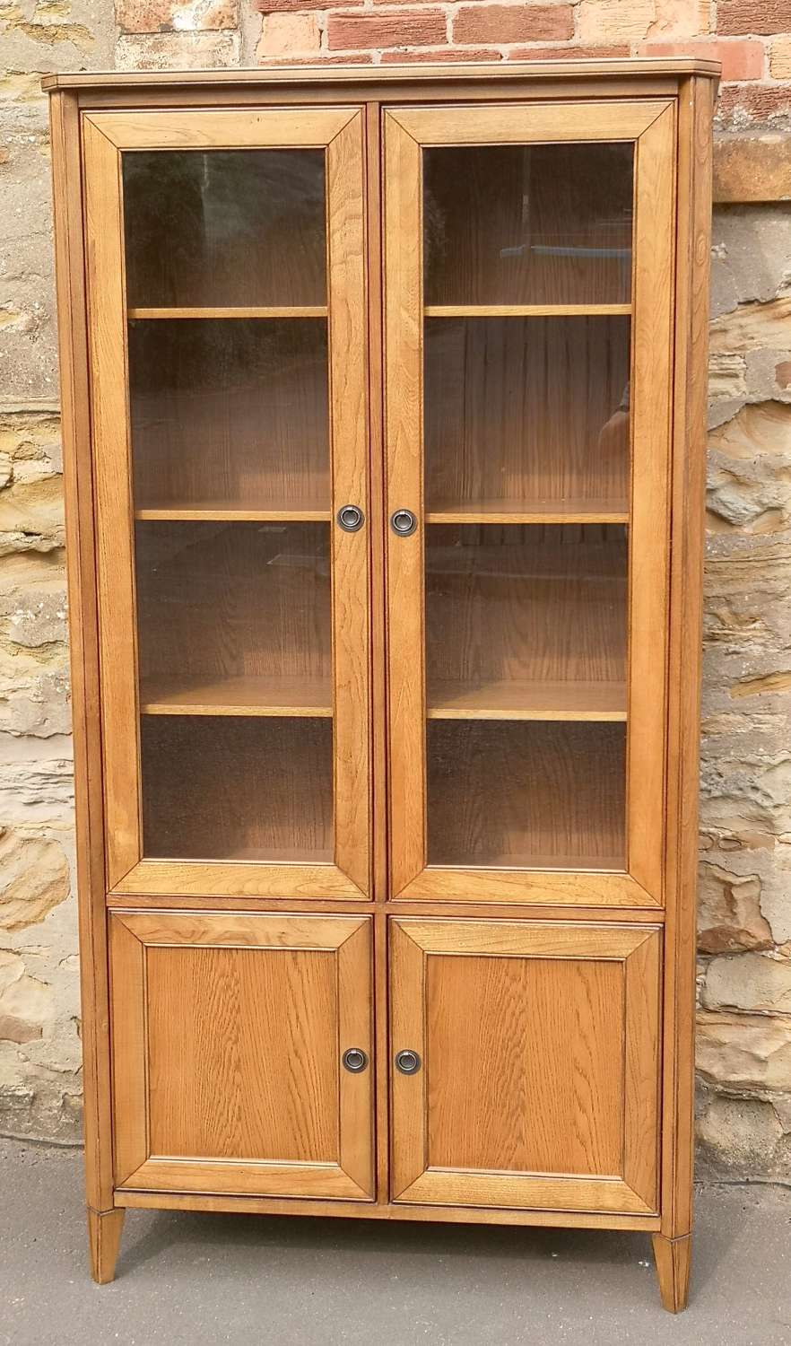 Oak Display Cabinet / Bookcase