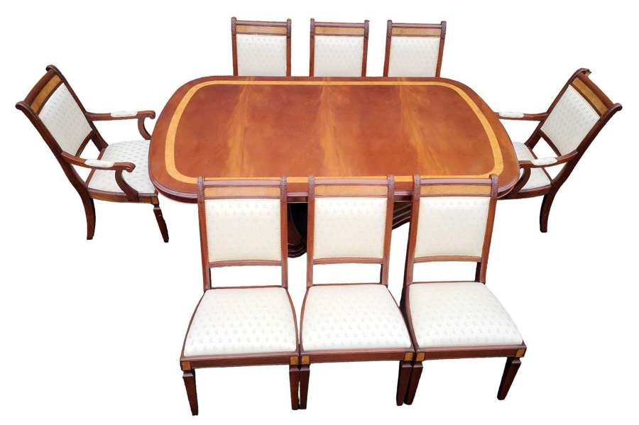 Charles Barr Grandeur Mahogany Dining Table and Eight Chairs