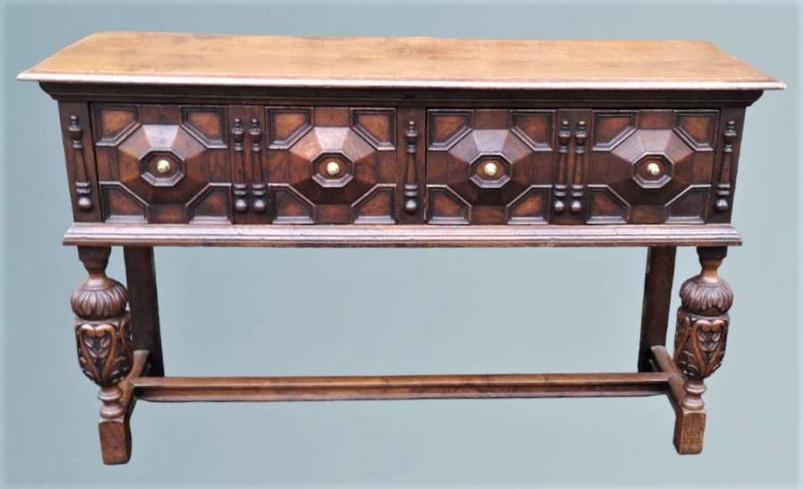 A Good Quality Oak Dresser Base In The 17th Century Style