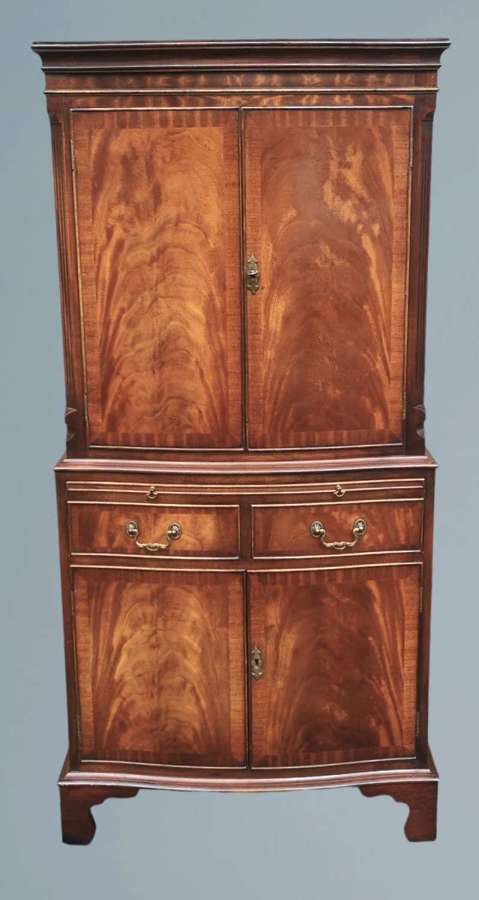 Reprodux Bevan Funnell Figured Mahogany Cocktail Cabinet / Drinks Cabi