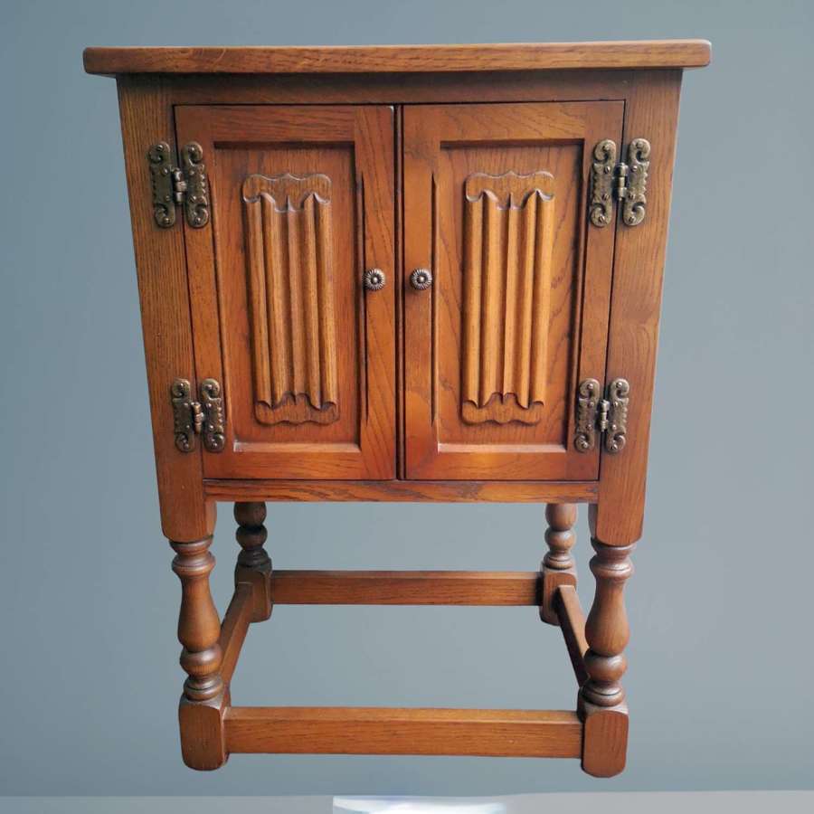 Wood Bros Light Oak Old Charm Pedestal Cabinet 1582