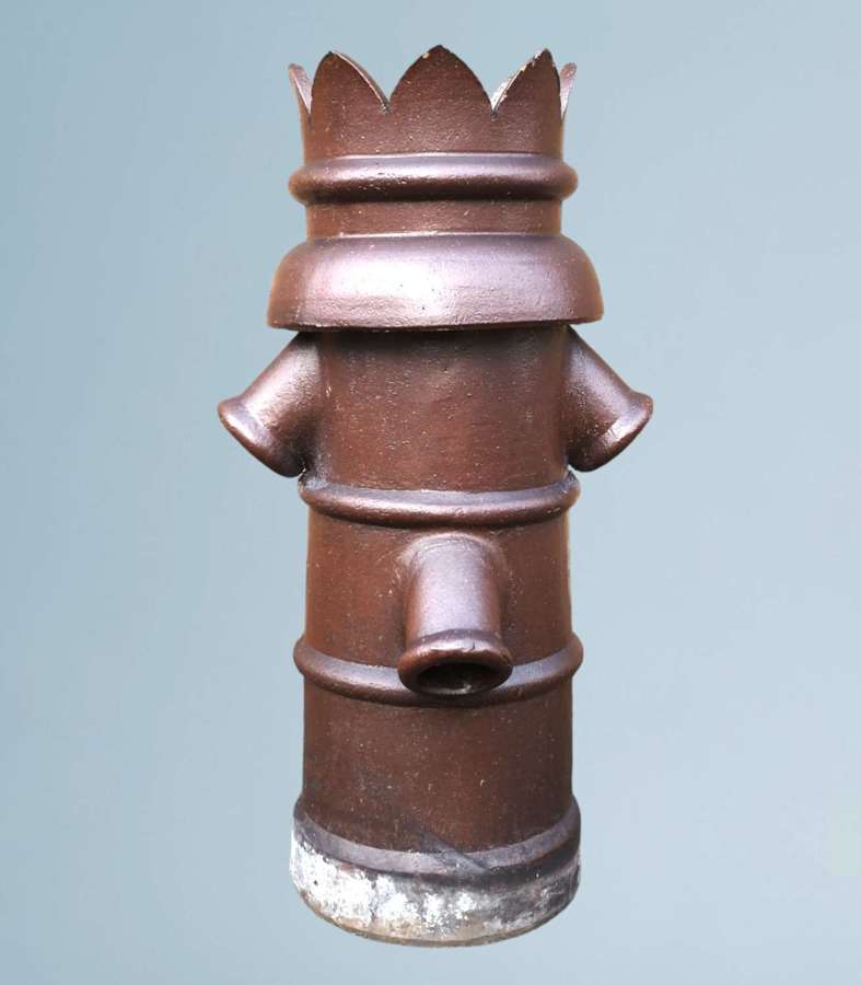 Victorian Salt Glazed Crown Top Chimney Pot With Vents